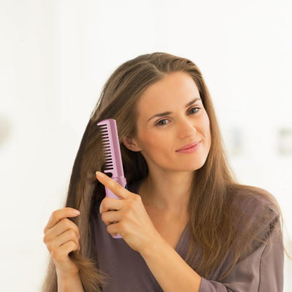 Meneflix Portable Mini Hair Straightener Cordless Rechargeable Mini Adjustable Hair Straightener Hot Comb